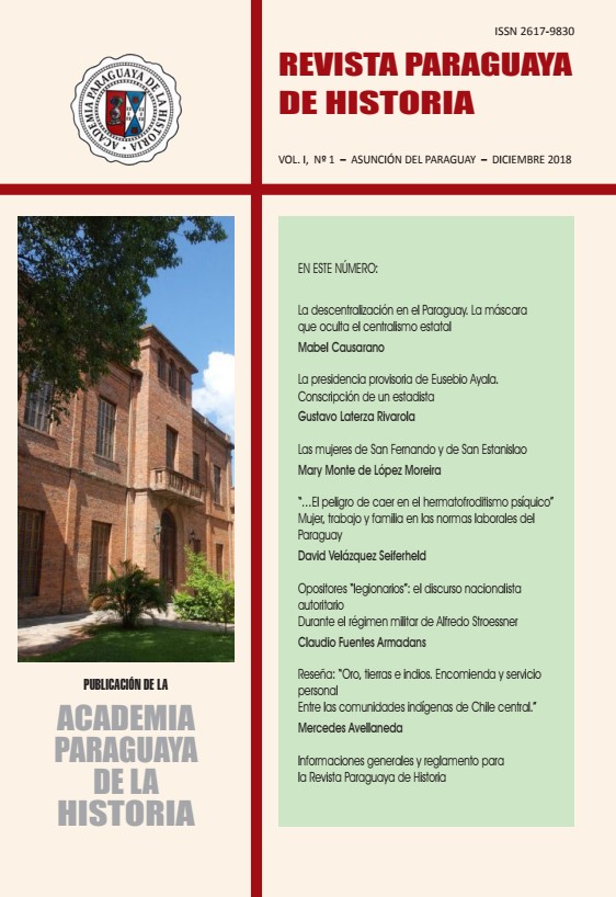 					Ver Vol. 1 Núm. 1 (2018): Revista Paraguaya de la Historia
				
