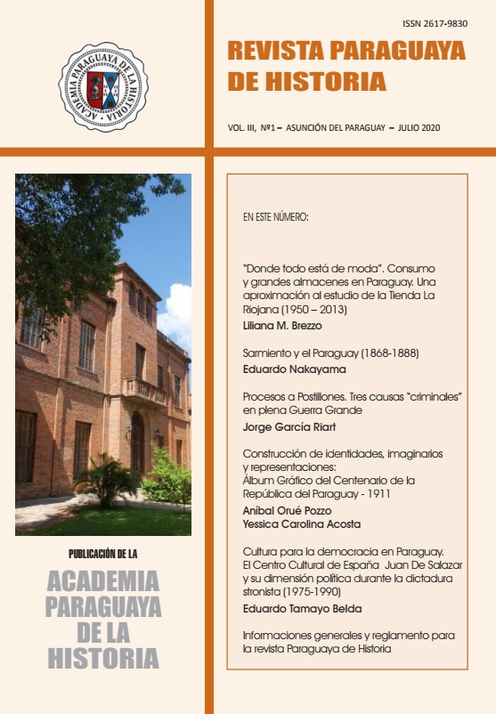 					Ver Vol. 3 Núm. 1 (2020): Revista Paraguaya de la Historia
				