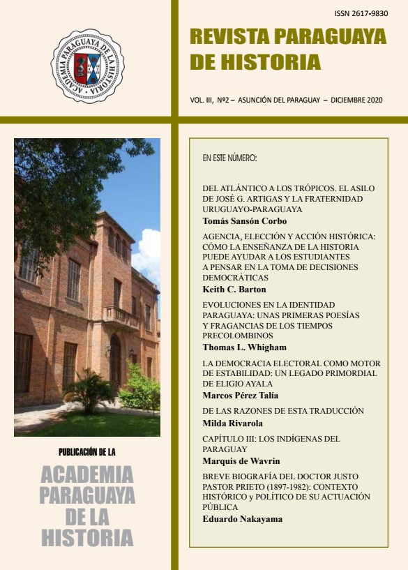 					Ver Vol. 3 Núm. 2 (2020): Revista Paraguaya de la Historia
				