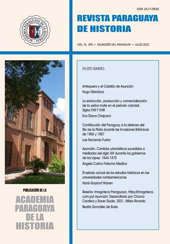 					Ver Vol. 4 Núm. 1 (2021): Revista Paraguaya de la Historia
				